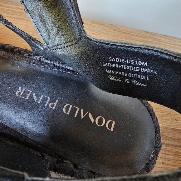 EUC DONAL J PLINER LEATHER/FABRIC UPPERS ELASTIC SANDALS SIZE 10 - Picture 14 of 16